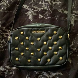 Love Moschino heart studded Crossbody